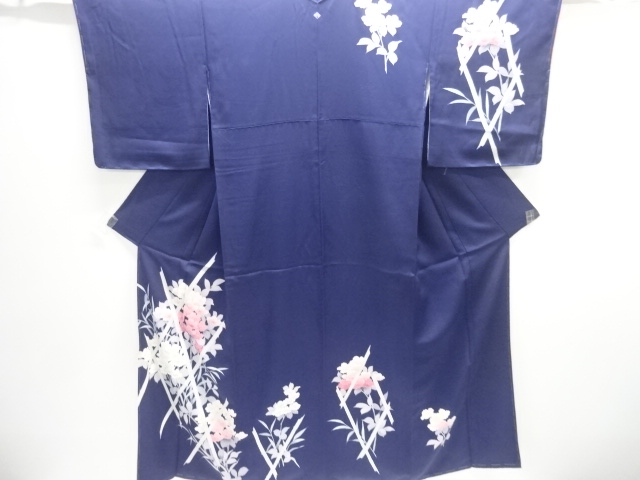 竹垣に枝花模様一つ紋訪問着